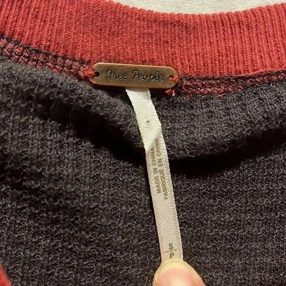 [S]Free People Boho style Ribbed  sweater with Laces - Picture 11 of 11